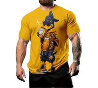 Namufeitrade Men's Duck 3D Printed T-Shirt Summer Top Short Sleeve Round Neck T-Shirt Gym Workout T-Shirts