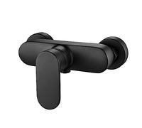 Namuoto Shower Mixer Taps Bar Black Wall Mounted Shower Mixer Tap Brass Manual Shower Faucet, Control Switch Bath Tap for Cold and Hot Water, G1/2" Outlet