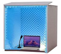 NAMVI Portable Soundproof Booth, Sound Proof Foam Panels, Vocal Booth, Sound Booth, Sound Dampening, Microphone Soundproofing Acoustic Foam Panel, for Desktop Studio Vocal Audio Music Recording blue