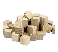NAMVO 100PCS Wooden Cubes - 20mm- Wood Square Blocks for Puzzle Making, Crafts & DIY Projects
