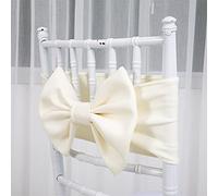 Namvo 10Pcs Elastic Stretch Chair Sashes Bows Spandex Bands for Weddings Birthday Party Banquet Reception Chair Decoration