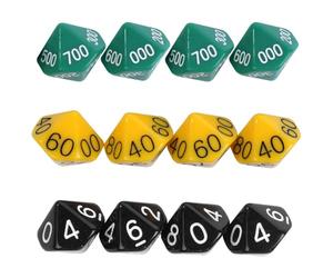Namvo 12pcs Place Value Dice Game Dice Party Board Game Props Dice Toy