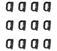 Namvo 12pcs Tactical Hanging Belt Webbing Carabiner Buckle Molle Strap Nylon Snap Hook Clip, Keychain Keyholder Ring for Tactical Backpack, Climbing, Hiking, Outdoor Use