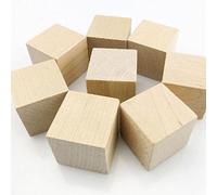 NAMVO 12PCS Wooden Cubes - 40mm- Wood Square Blocks for Puzzle Making, Crafts & DIY Projects