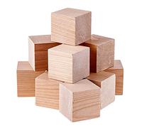 NAMVO 12PCS Wooden Cubes - 50mm- Wood Square Blocks for Puzzle Making, Crafts & DIY Projects