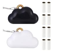 Namvo 2 Pack Travel Portable Lint Roller with Hand Strap - Reusable Mini Lint Remover with 8 Refills (Black+White)