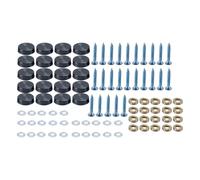Namvo 20-Pack Solid Brass Screw Covers (16mm, Black) - Mirror/Sign Fasteners & Advertising Hardware