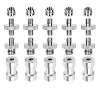 Namvo 20 pieces 1/4 to 1/4 Screw 1/4 to 3/8 tripod thread adapter screw tripod thread adapter for camera tripod monopod light stand