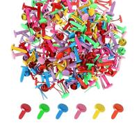 Namvo 200 PCS Paper button cotter pin Multicolor cotter pin circular scrapbook Cotter Pin scrapbook for paper crafts DIY stamping scrapbook Office home Supplies (mixed colors)