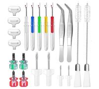 Namvo 21 PCS Sewing Machine Cleaning Kit - Complete Repair and Maintenance Accessories Set with Screwdriver, Double-Headed Lint Brush, Tweezers, and Seam Rippers