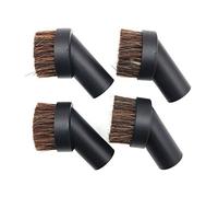Namvo 4 Pieces Soft Horsehair Bristle Vacuum Attachments Dusting Brush Cleaner Dust Brush, Small Round Corner/Track Cleaning Tools Vacuum Brushes Replacement, Inner Dia 32mm/1.26 in