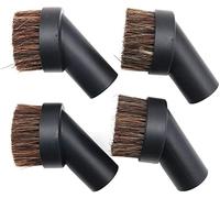 Namvo 4 Pieces Soft Horsehair Bristle Vacuum Attachments Dusting Brush Cleaner Dust Brush, Small Round Corner/Track Cleaning Tools Vacuum Brushes Replacement, Inner Dia 32mm/1.26 in