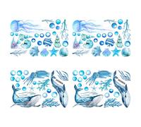 Namvo 4 Sheets Ocean Fish Luminous Sticke Fluorescent Wall Decor Glow in The Dark Wall Stickers Ocean Decal Animal Luminous Stickers for Boys Girls Room Bedroom Nursery Decor