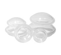 Namvo 4pcs Silicone Cupping Glasses Clear Cupping Silicone for Masseur and Home Use
