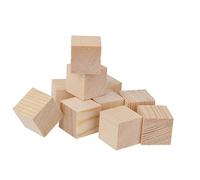 NAMVO 50PCS Wooden Cubes - 25mm- Wood Square Blocks for Puzzle Making, Crafts & DIY Projects