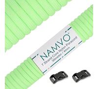 Namvo 550 Luminous Glow in the Dark Paracord Mil Spec Type III 7 strand parachute cord Green 100ft / 30 Meters