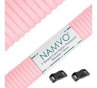 Namvo 550 Luminous Glow in the Dark Paracord Mil Spec Type III 7 strand parachute cord Pink 100ft / 30 Meters