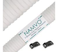 Namvo 550 Luminous Glow in the Dark Paracord Mil Spec Type III 7 strand parachute cord White 100ft / 30 Meters