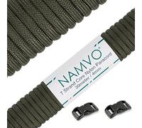 Namvo 550 Paracord Mil Spec Type III 7 strand parachute cord Total Length 100ft / 30 Meters, Olive