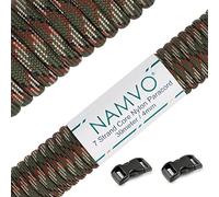 Namvo 550 Paracord Mil Spec Type III 7 strand parachute cord Total Length 100ft / 30 Meters, Olive Green Camo