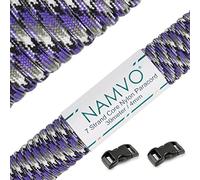 Namvo 550 Paracord Mil Spec Type III 7 strand parachute cord Total Length 100ft / 30 Meters, Purple Camo