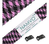 Namvo 550 Paracord Mil Spec Type III 9 Inner Strands Nylon Parachute Cord Strong Breaking Strength 100 Feet Pink
