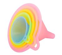 Namvo 5pcs Kitchen Funnel Set Rainbow Plastic Funnel With Ring Holder Small Funnel For Filling Bottles Or Containers