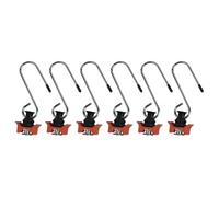 Namvo 6 Pack Airline Rail Accessory Hooks - Single End Fitting for Airline Rails, Heavy Duty Tie Down Rail Hooks, Holds up to 50kg, Ideal for Securing Cargo and Equipment