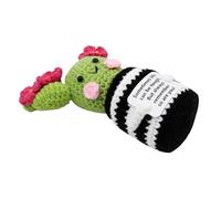 Namvo Cactus Doll, Plush Green Knitted Plants, Cactus Crochet, Funny Emotional Potato Holding Support Card Small Cactus Decorations for Mexico Cinco de Mayo Party Birthday Gifts