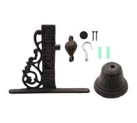 Namvo Cast Iron Doorbell, Country Look, Clear Sound, Garden Ornament, Weatherproof, Brown