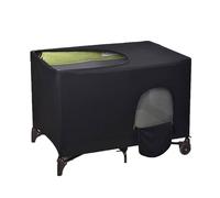 Namvo Crib Canopy, Stretchable Breathable Crib Canopy Cover, Travel Cot Sleeping Portable Stretchy Blackout Tent - Black