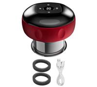 Namvo Electric Cupping Therapy Massager Machine 12 Adjustable Temperatures Professional Vacuum Cupping Massager with Red Light Smart Scraping Tools (Red)