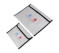 Namvo Fireproof Bag Document Bag - 2 Set Fireproof Waterproof Pouch for Documents, Passport, Bank Files, Valuables (Gray) - Protect Your Important Papers and Valuables