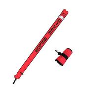 Namvo High Visible Surface Marker Buoy Scuba Diving Safety Underwater Inflatable Float Sausage Diver Below Signal Tube with Reflective Tape & Dive Flag(1.2m*15cm)