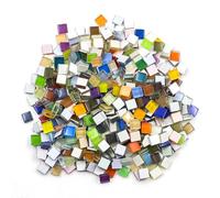 Namvo Mix Color Craft Material Mosaic Tile, Square Micro Glass Tiny Mini Mosaic Tile for for Craft Bathroom Kitchen Home Decoration DIY Art Projects 450pcs