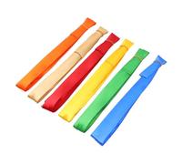 Namvo Multicolor Sparkling Gymnastic Ribbon Wands [6 pack] Comes with 76cm ribbon and 23cm handle for Gym, Training, Circus, Dance, Baton Twirling, Dancing Streamers (pack of 6)