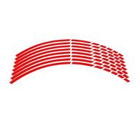 Namvo Reflective Rim Sticker Set - Red Wheel Rims Strip Sticker for Motorcycle, Bicycle, Car - Complete Rim Edge Tape, Enhances Visibility and Style - Easy Application