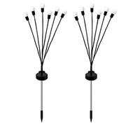 Namvo Set of 2 Unique Firefly Solar Garden Lights, Swinging Outdoor Decorative Lights for Pathway, Yard, Patio, and Landscape Decor (Warm White)