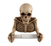 Namvo Skeleton roll holder Retro skull toilet paper holder Resin modern wall mounted paper towel holder Roll holder for kitchen bathroom Halloween