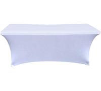 Namvo Stretch Tablecloth, 4ft Rectangular Spandex Dinner Table Cloth Four-Way Tight Fitted Elastic Stretch Table Cover Tabletop Protector for Folding Table Wedding Bar Banquet Party