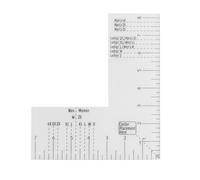 Namvo T-shirt Ruler Guide,Left Chest Logo Placement Tool for Heat Press,L-Shaped Transparent