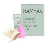 Namyaa Ultra Soft Reusable Menstrual Cup with Pouch & Cup Wash, Large Size (20-28ml), Pink