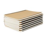 NAMYEUT 12 Pack Kraft Spiral A5 Notebooks, 50 Sheets/100 pages A5 Lined Travel Journals Notebook, Small Note Pad for Travel Office Work Planner Writing