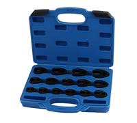 NAMYEUT 15PCS Crowfoot Wrench Set, Metric 8-24mm 3/8 in and 1/2 in Flare Nut Spanners, Chrome Molybdenum Steel Open End Drive Crows Foot Spanners Set for Automotive Repairs