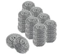 NAMYEUT 30 PCS Spiral Stainless Steel Scourers Bulk, Heavy Duty Reusable Metal Scouring Cleaning Steel Wool Scrubber for Remove Grease at Pan,Kitchen, Cookare and Grills