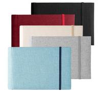 NAMYEUT 5 Pack 7x5 Inch Small Photo Albums, 5 Color Linen Cover Travel Photo Memory Album with Clear View for Postcard, Family Wedding Vertical Photos