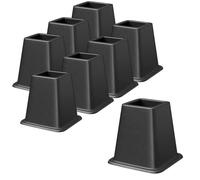 NAMYEUT 8 Pack Heavy Duty Furniture Bed Risers, 6 Inch ABS Stackable Bed Sofa Leg Extenders with Anti-Slip Pads, 2200lbs Capacity Bed Lifts Blocks for Storage Optimization Floor Protection