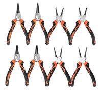 NAMYEUT 8 Pcs Circlip Pliers Set, 7 Inch Snap Ring Pliers Set, Internal External Retaining Ring Pliers with Straight and Bent Tips for Retaining Rings, Hoses, Gaskets Remover