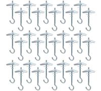 NAMYEUT MUKLEI 30 PCS M5 Plasterboard Ceiling Hook, Carbon Steel Wing Spring Toggle Hook, Heavy Duty Ceiling Hooks for Hanging Plants, 9cm Long