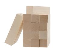 NAMYEUT Pack of 16 Carving Wood, 10 x 2.5 x 2.5 cm Basswood Blanks Wooden Blocks for Craft and Decoration
